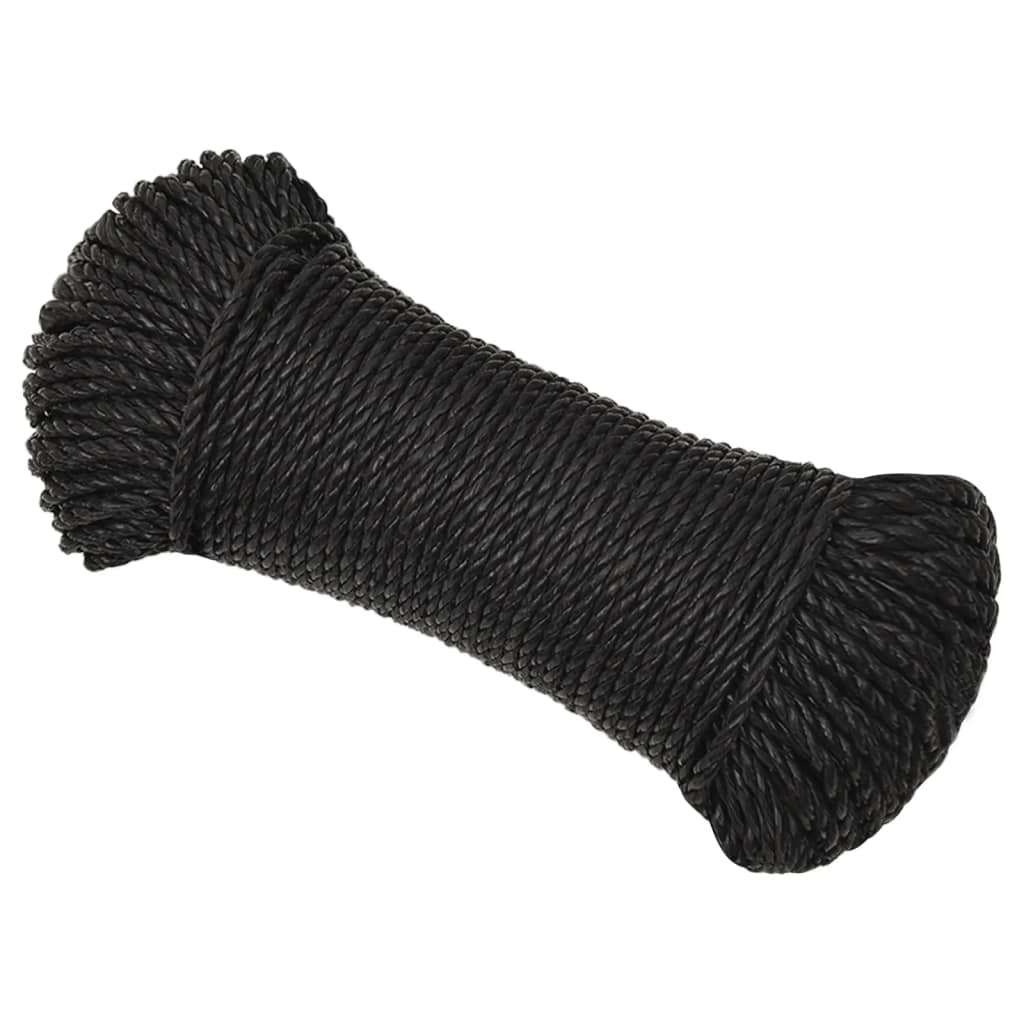 Vidaxl Werkouw 3 mm 50 m polipropene nero