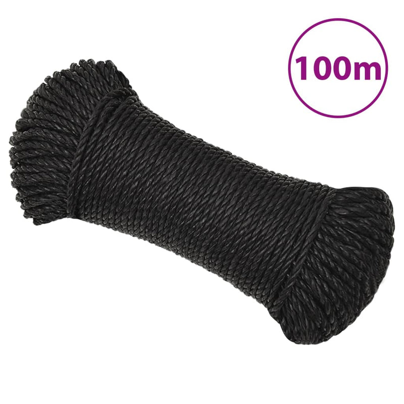 Vidaxl Werkouw 3 mm 100 m polipropeno negro