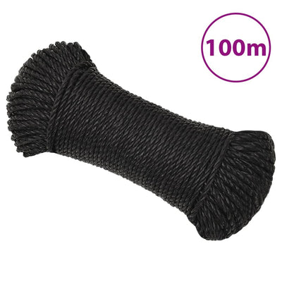 Vidaxl Werkouw 3 mm 100 m polipropeno negro
