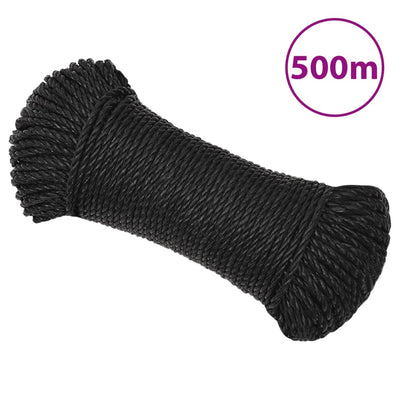 Vidaxl Werkouw 6 mm 500 m Polypropene Black