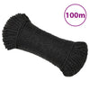 Vidaxl Werkouw 8 mm 100 m polipropene nero