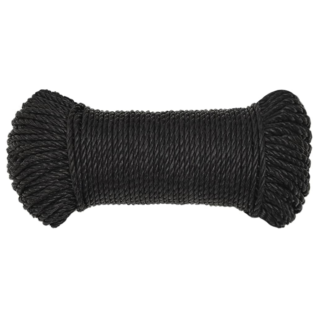 Vidaxl Werkouw 8 mm 500 m Polypropene nero
