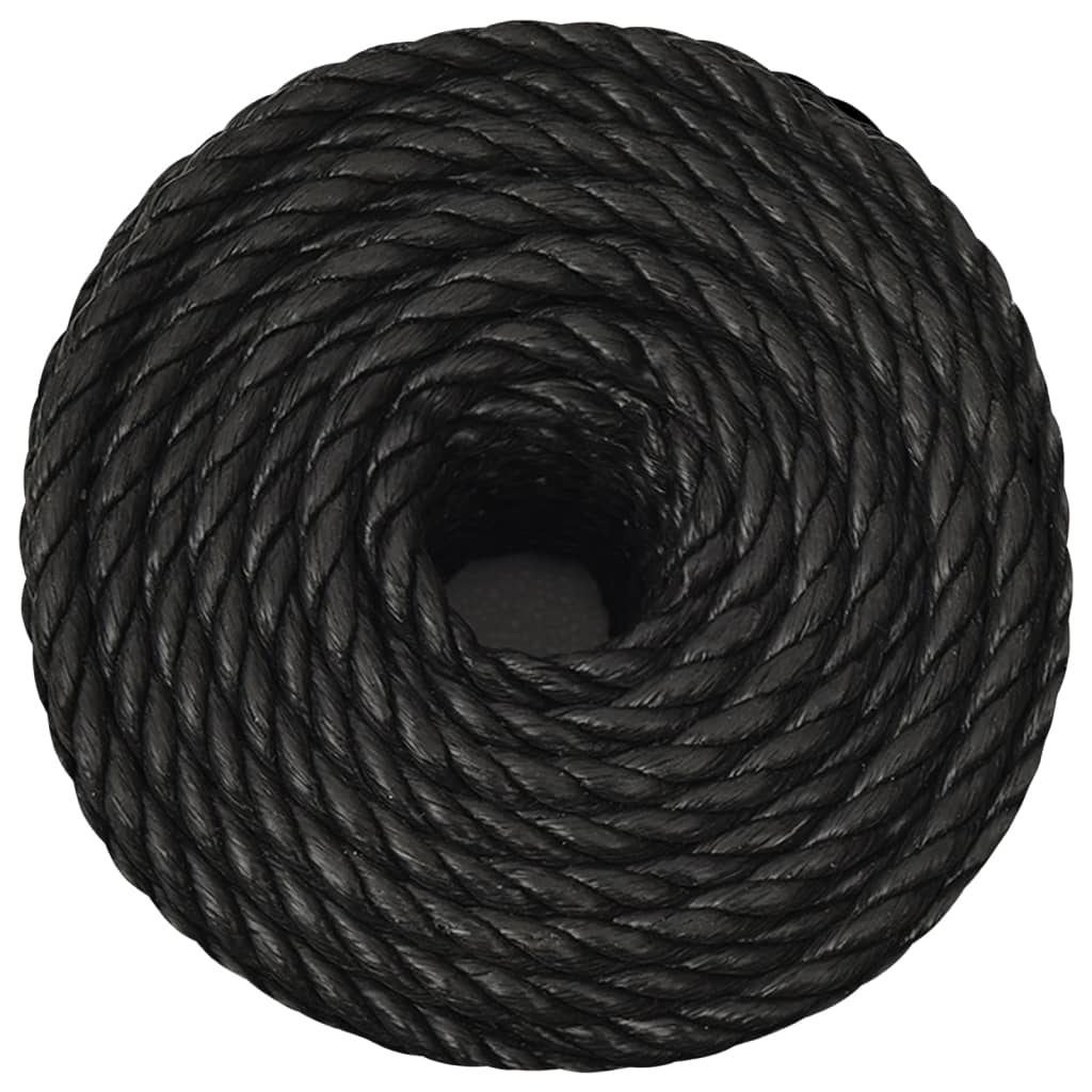 Vidaxl Werkouw 10 mm 25 m Polypropene nero