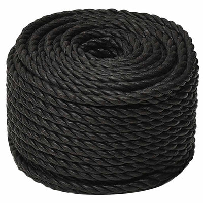 Vidaxl Werkouw 10 mm 50 m polipropeno negro
