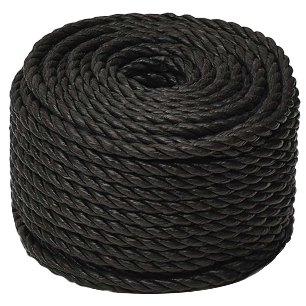 Vidaxl Werkouw 12 mm 50 m polipropeno negro