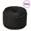 Vidaxl Werkouw 24 mm 50 m polipropeno negro
