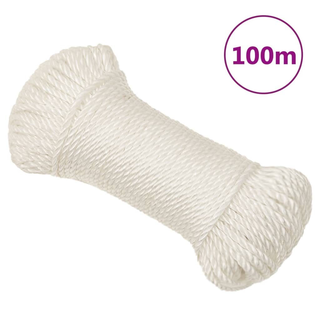 Vidaxl Werkouw 8 mm 100 m Polypropene bianco