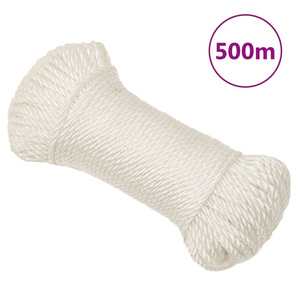 Vidaxl Werkouw 8 mm 500 m Polypropene White