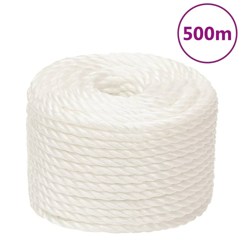 Vidaxl werktouw 10 mm 500 m polypropeen wit