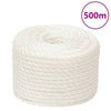Vidaxl werktouw 10 mm 500 m polypropeen wit