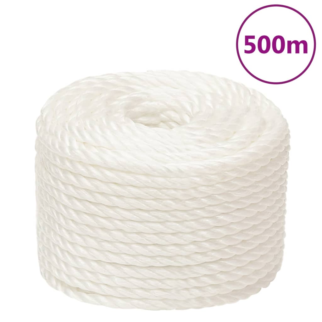 Vidaxl werktouw 10 mm 500 m polypropeen wit