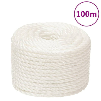 Vidaxl Werkouw 14 mm 100 m polipropeno blanco