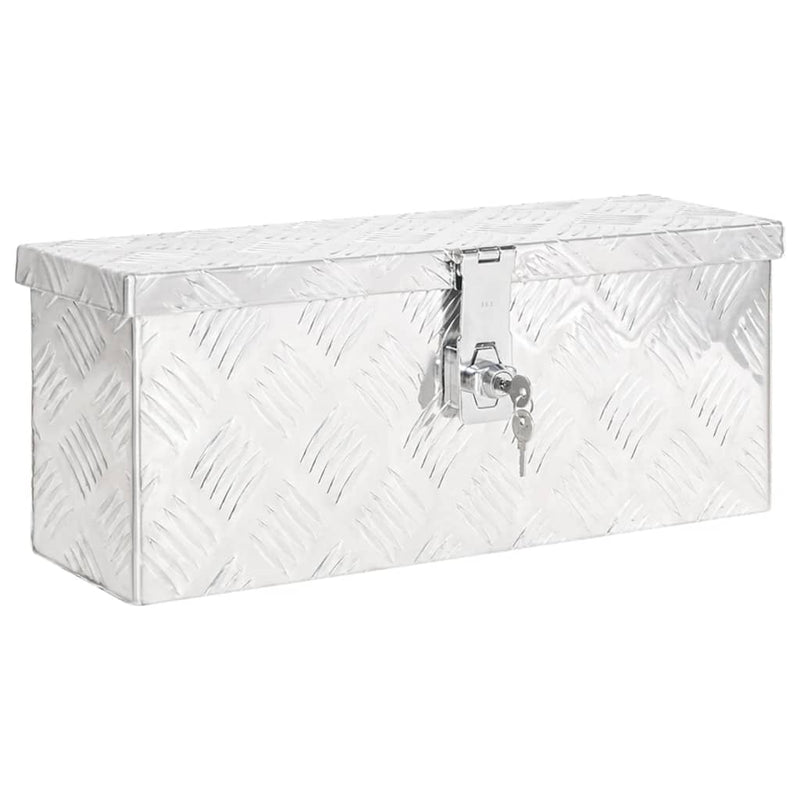 Vidaxl Box de almacenamiento 50x15x20.5 cm de aluminio de color plateado