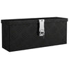 Casella di archiviazione Vidaxl 50x15x20.5 cm in alluminio nero