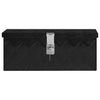 Casella di archiviazione Vidaxl 50x15x20.5 cm in alluminio nero