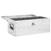 Vidaxl Box de almacenamiento 70x31x27 cm de aluminio de color plateado