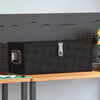 Casella di archiviazione Vidaxl 70x31x27 cm in alluminio nero