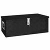 Casella di archiviazione Vidaxl 80x39x30 cm in alluminio nero