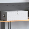 Vidaxl opbergbox 90x47x33,5 cm aluminium zilverkleurig