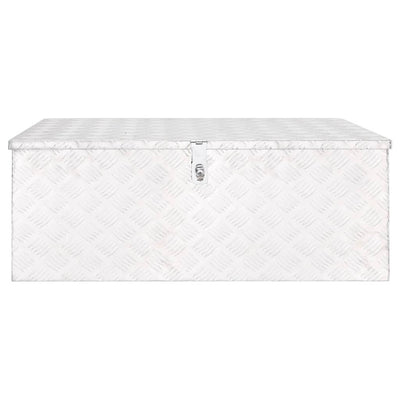 Vidaxl opbergbox 100x55x37 cm aluminium zilverkleurig