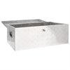Vidaxl opbergbox 100x55x37 cm aluminium zilverkleurig