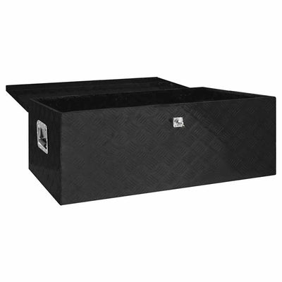 Casella di archiviazione Vidaxl 100x55x37 cm in alluminio nero