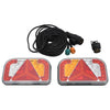 Vidaxl Supporters 2 ST LED LAMP 12 V 24x5x14.5 cm rojo