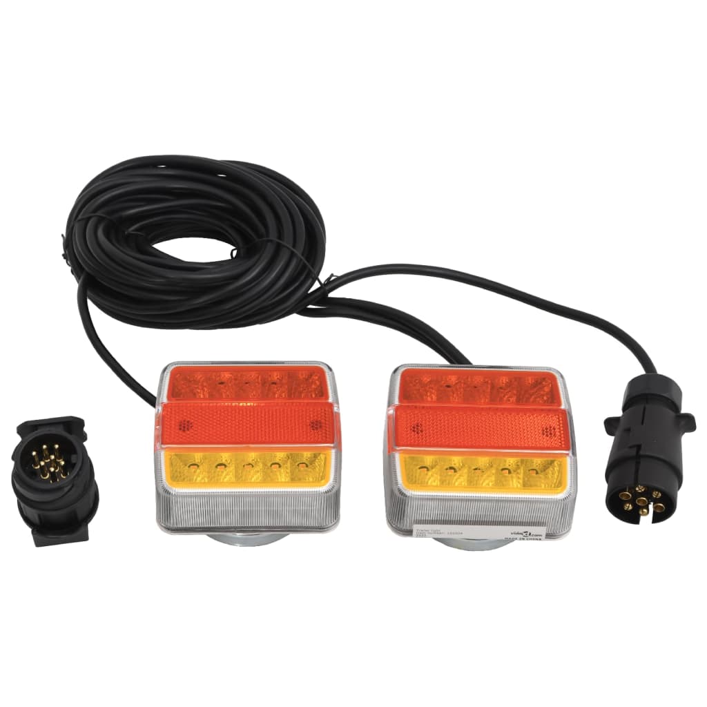 Vidaxl Supporters 2 ST LED LAMP 12 V 10.5x7.5x10 cm rojo