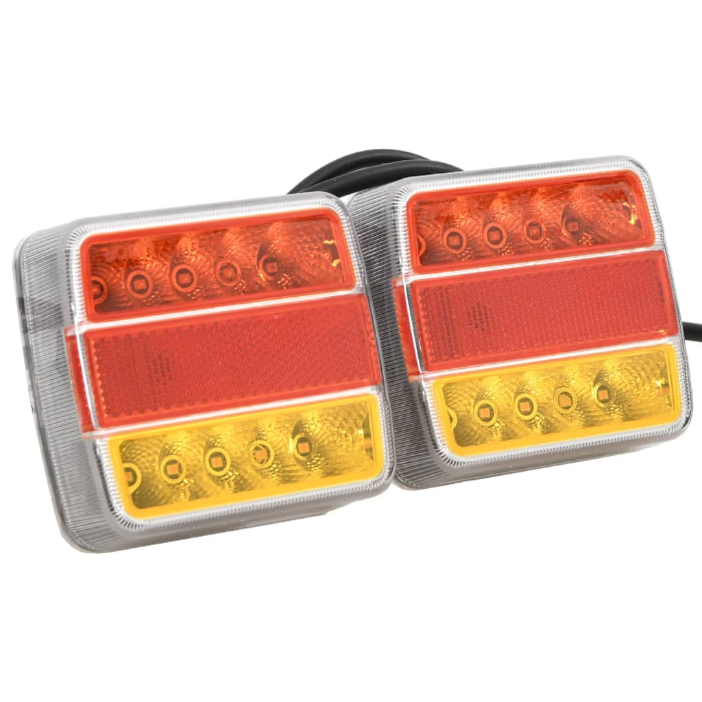 Vidaxl Supporters 2 ST LED LAMP 12 V 10.5x7.5x10 cm rojo