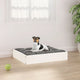 Vidaxxl cama para perros 51,5x44x9 cm madera maciza de pino blanco