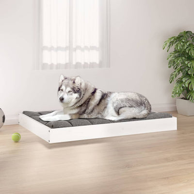 Vidaxxl cama para perros 101,5x74x9 cm madera maciza de pino blanco