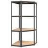 Vidaxl Storage Rack Acero de 4 capas y madera procesada de color antracita