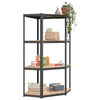 Vidaxl Storage Rack Acero de 4 capas y madera procesada de color antracita