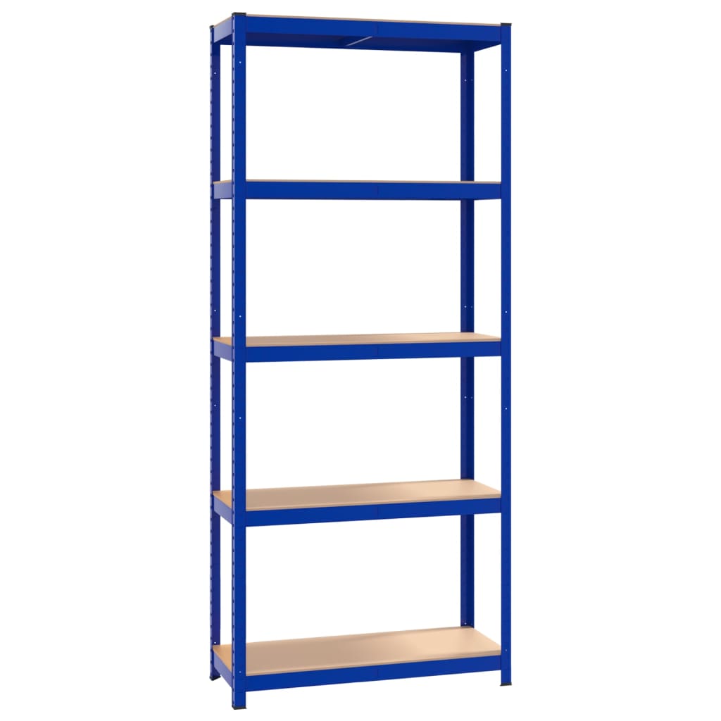 Vidaxl opbergrek 5-laags staal bewerkt hout blauw
