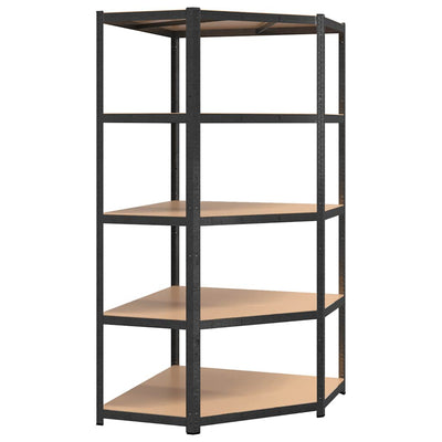 Vidaxl Angge Rack Acciaio a 5 strati robusto e grigio in legno trasformato