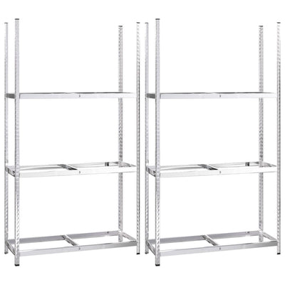Vidaxl rejillas de neumáticos de 3 capas 2 pcs 110x40x200 cm de acero coloreado