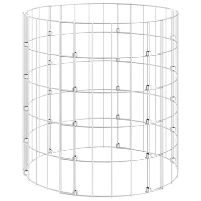 Vidaxl Compost Bin Ø50x50 cm Acciaio zincato