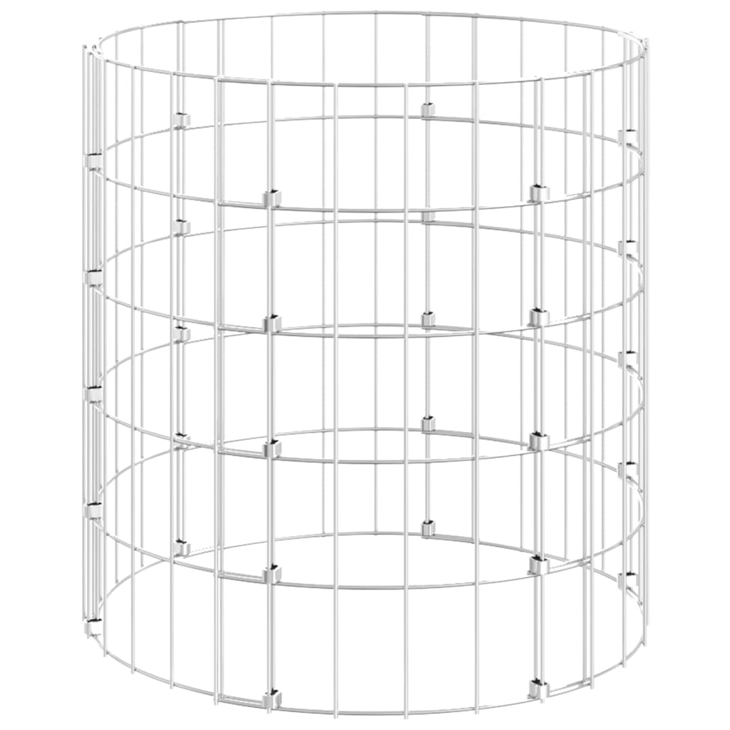 Vidaxl Compost Bin Ø50x50 cm de acero galvanizado