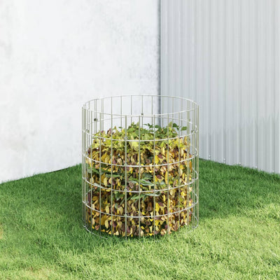 Vidaxl Compost Bin Ø50x50 cm de acero galvanizado