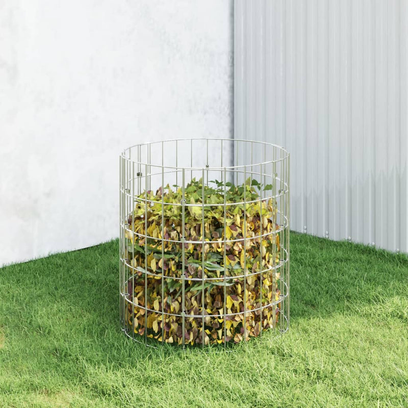 Vidaxl Compost Bin Ø50x50 cm de acero galvanizado
