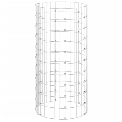 Vidaxl Compost Bin Ø50x100 cm Acciaio zincato
