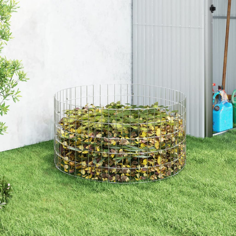 Contenedor de compost vidaxx ø100x50 cm acero galvanizado