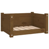 Vidaxl Dog Basket 55.5x45.5x28 cm Miele di pino solido marrone