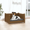 Canasta de perros de Vidaxl 55.5x45.5x28 cm de pino sólido marrón marrón