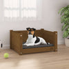 Vidaxl Dog Basket 55.5x45.5x28 cm Miele di pino solido marrone
