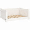 Vidaxl hondenbed wit 65,5x50,5x28 cm massief grenenhout