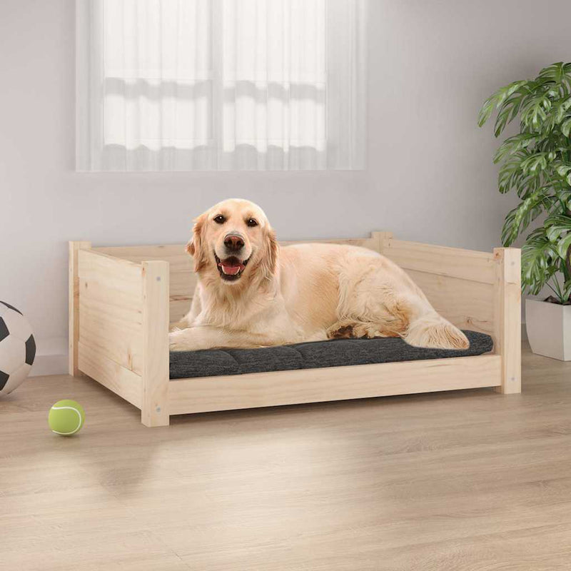 Canasta de perros de Vidaxl 75.5x55.5x28 cm de pino sólido
