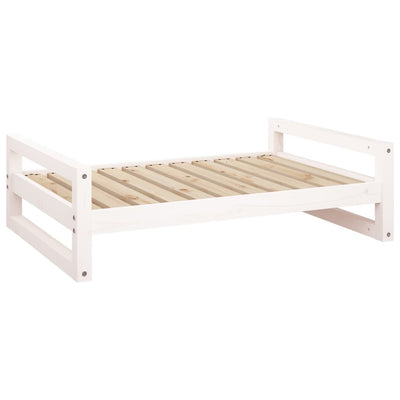 Vidaxl hondenmand 95,5x65,5x28 cm massief grenenhout wit