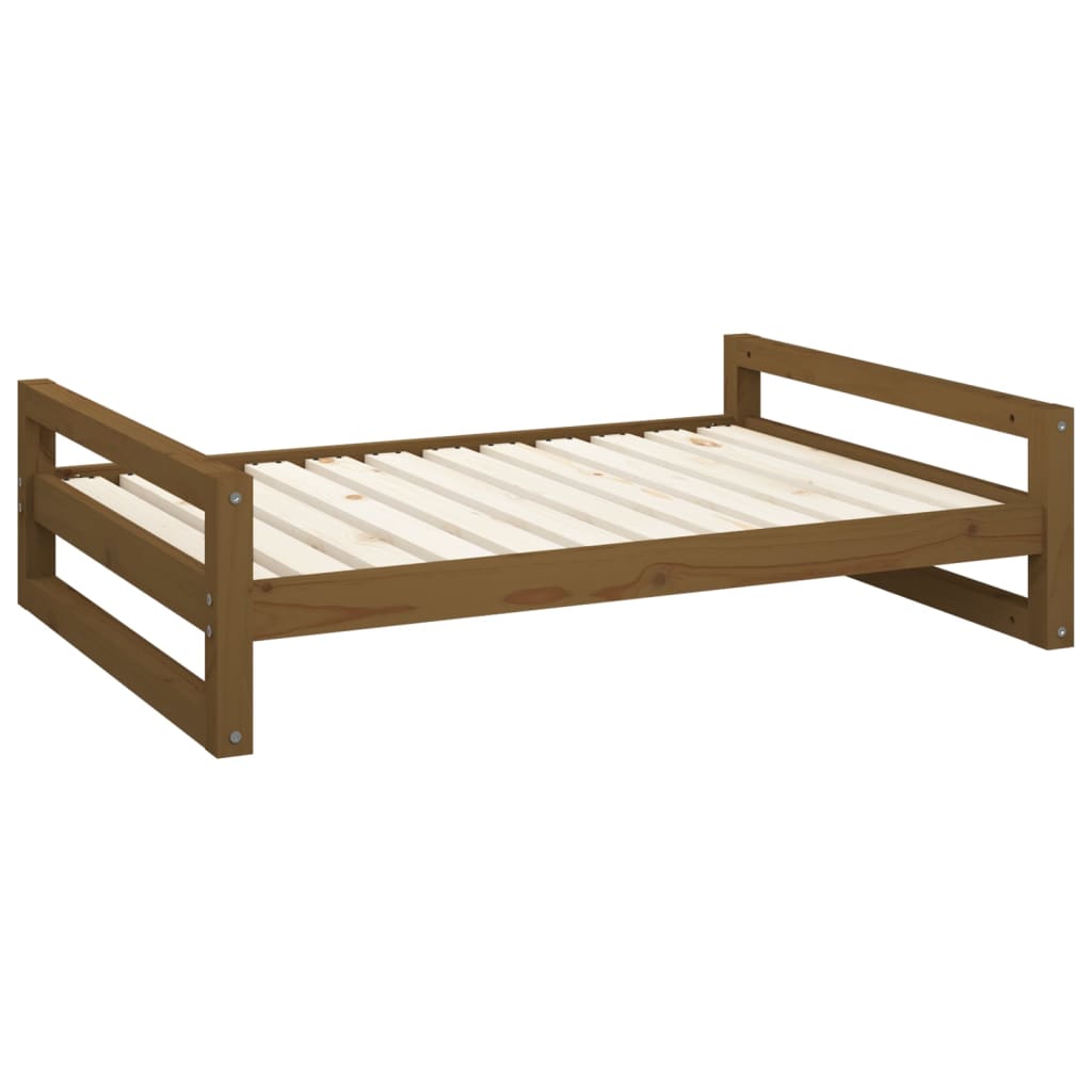 Vidaxl Dog Basket 105.5x75.5x28 cm Miele di pino solido marrone
