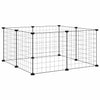 Vidaxl PETS Gabbia con 8 pannelli 35x35 cm Black